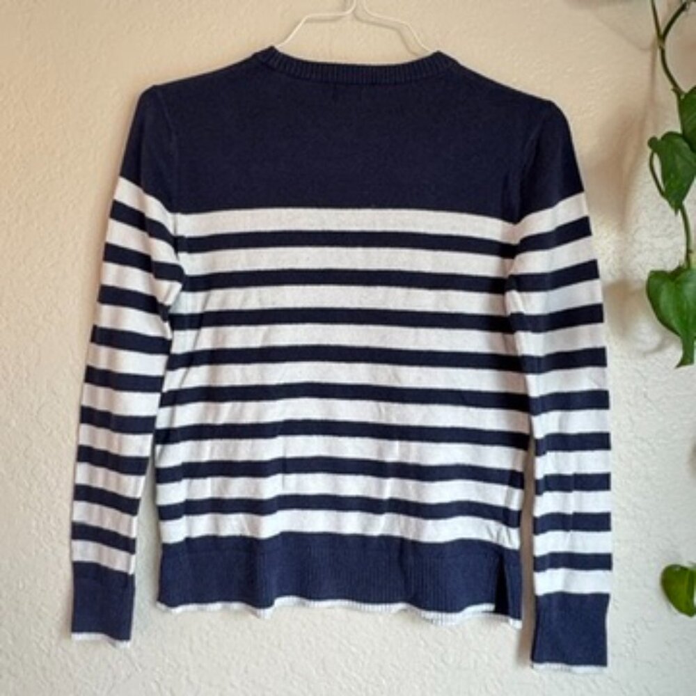 A New Day Striped Knit Sweater Navy & White | Size M | Classic Stripe - Picture 2 of 4